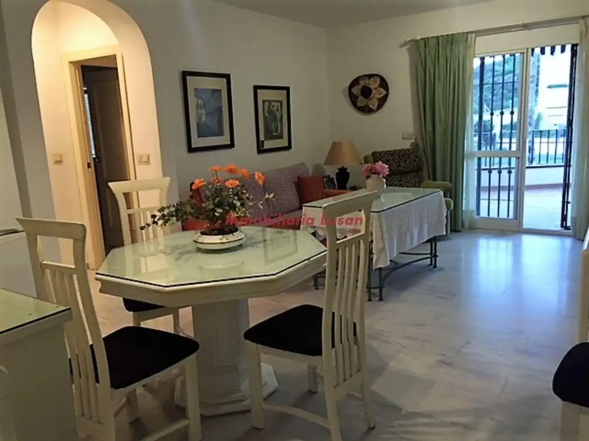 Comedor de Apartamento en venta en Mijas con Terraza y Piscina comunitaria