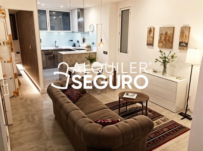 Sala d'estar de Pis de lloguer en Coslada amb Aire condicionat, Calefacció i Moblat