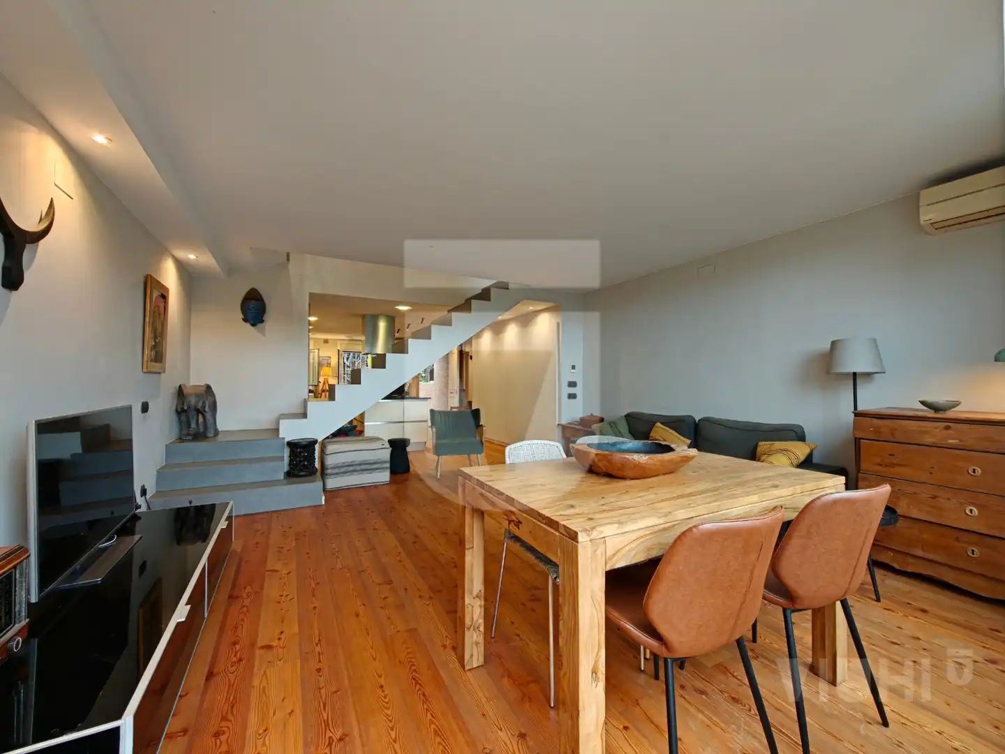 Sala de estar de Casa adosada en venta en Tiana con Aire acondicionado, Jardín privado y Parquet