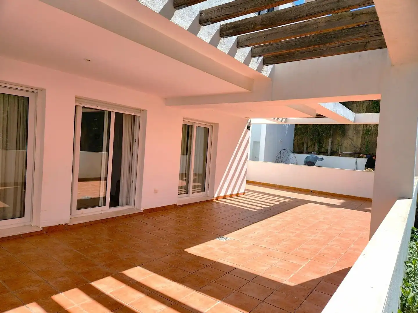 Terrace of Flat for sale in Benalmádena  with Air Conditioner, Heating and Private garden