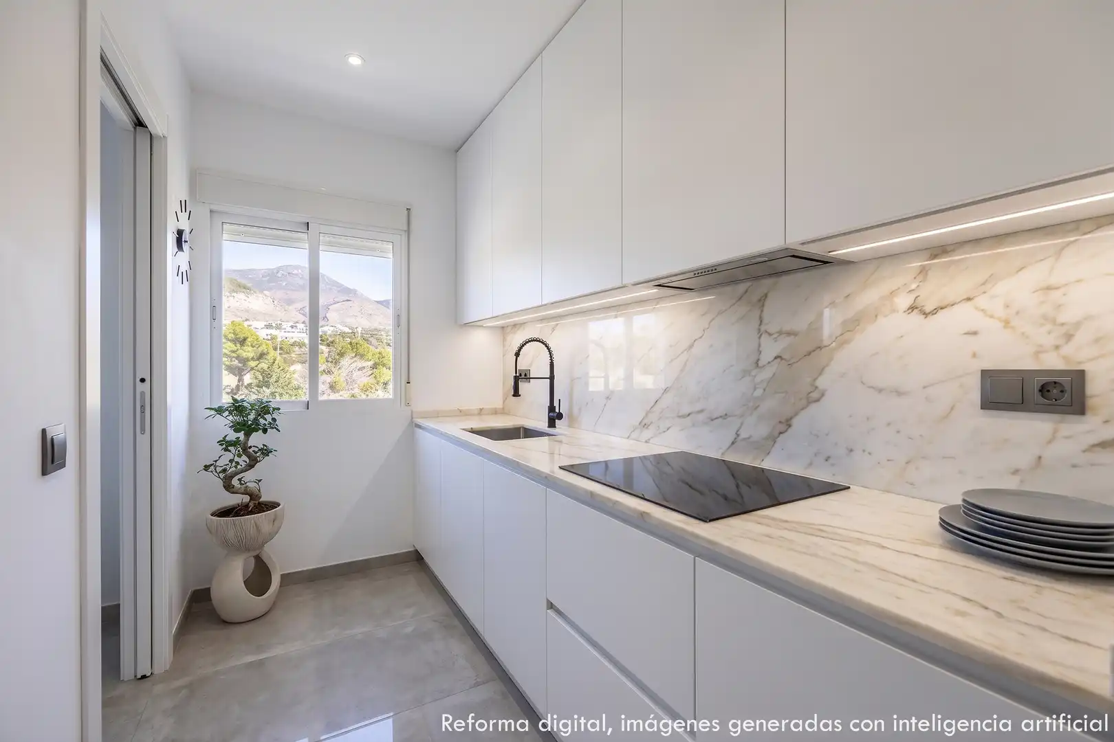 Cocina de Piso en venta en Finestrat con Trastero, Piscina y Amueblado