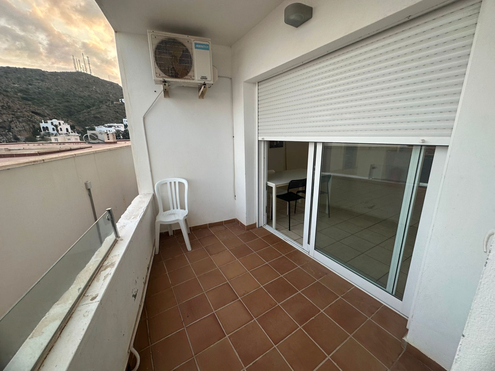 Balcony of Flat to rent in Mojácar  with Air Conditioner, Terrace and Microwave