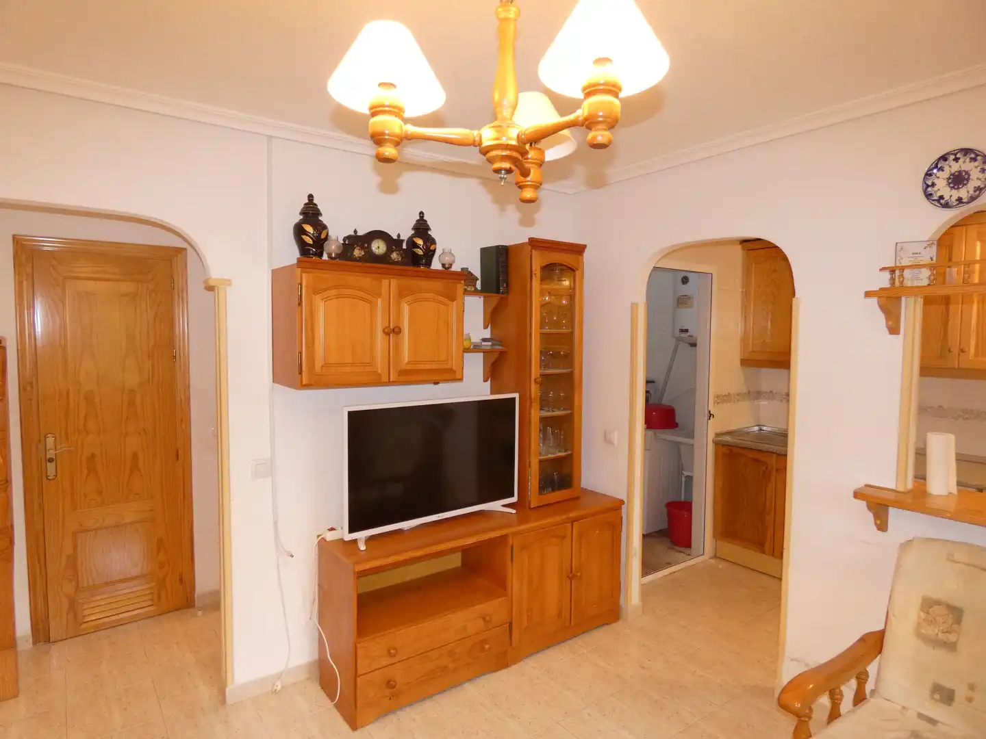 Wohnzimmer von Einfamilien-Reihenhaus zur Miete in Vera mit Klimaanlage, Heizung und Privatgarten