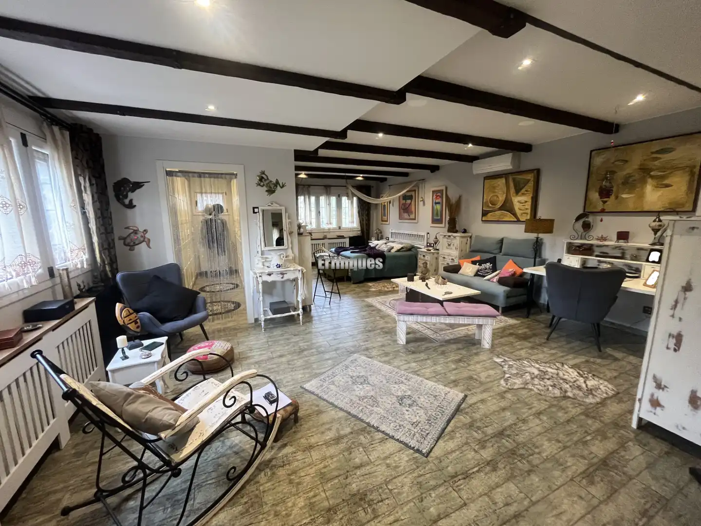 Wohnzimmer von Haus oder Chalet zum Verkauf in Rubí mit Klimaanlage, Heizung und Privatgarten