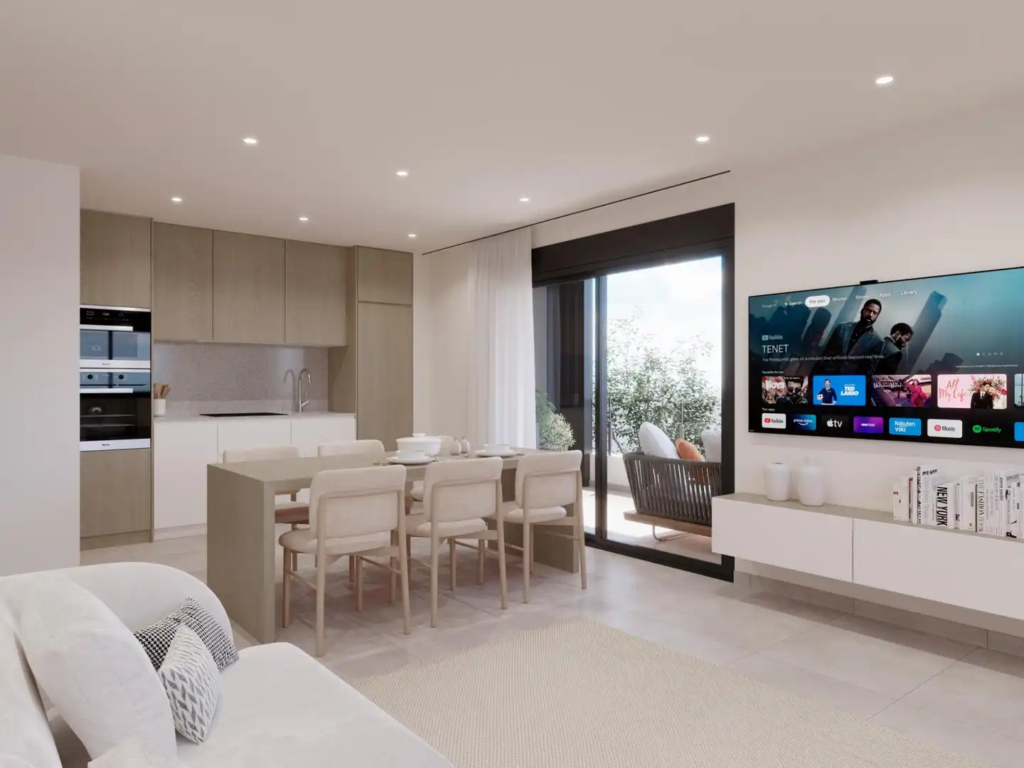 Sala d'estar de Apartament en venda en Alicante / Alacant amb Aire condicionat, Calefacció i Terrassa