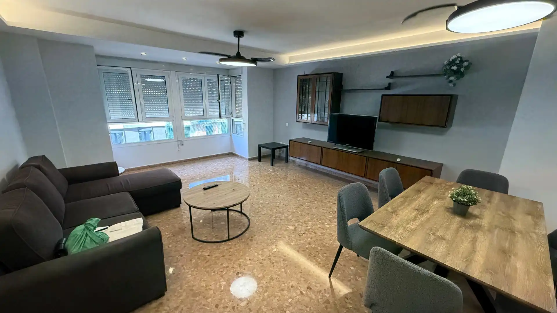 Sala d'estar de Pis de lloguer en Valencia amb Aire condicionat, Calefacció i Jardí privat