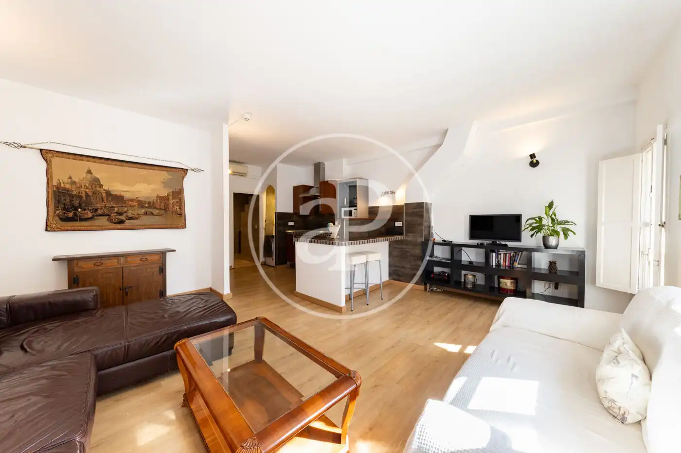 Wohnzimmer von Wohnung zur Miete in  Palma de Mallorca mit Klimaanlage, Heizung und Terrasse