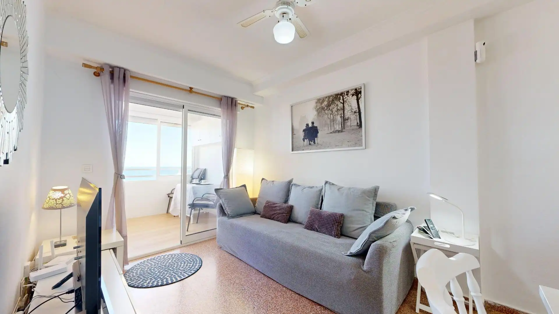Sala d'estar de Apartament de lloguer en Elche / Elx amb Aire condicionat, Calefacció i Terrassa