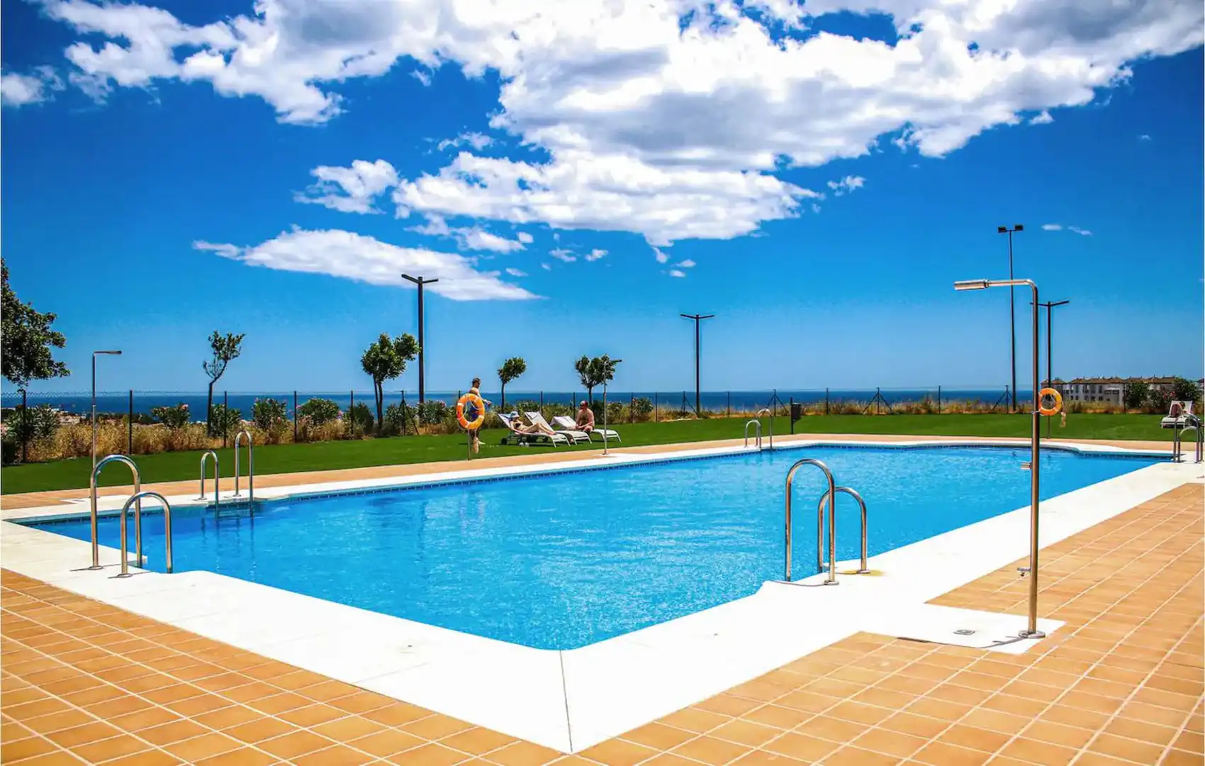 Swimming pool of Ground floor for sale in Manilva  with Air Conditioner, Terrace and Swimming Pool