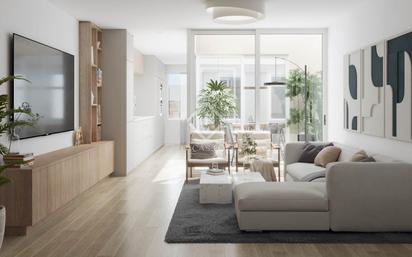 Living room of Flat for sale in  Barcelona Capital  with Air Conditioner, Private garden and Terrace