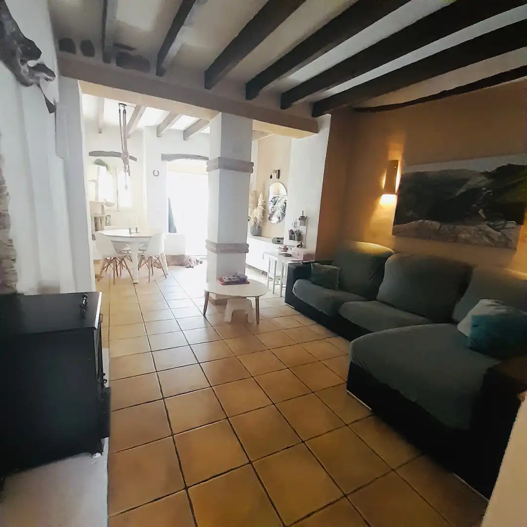 Wohnzimmer von Einfamilien-Reihenhaus zum Verkauf in Xaló mit Heizung, Terrasse und Abstellraum