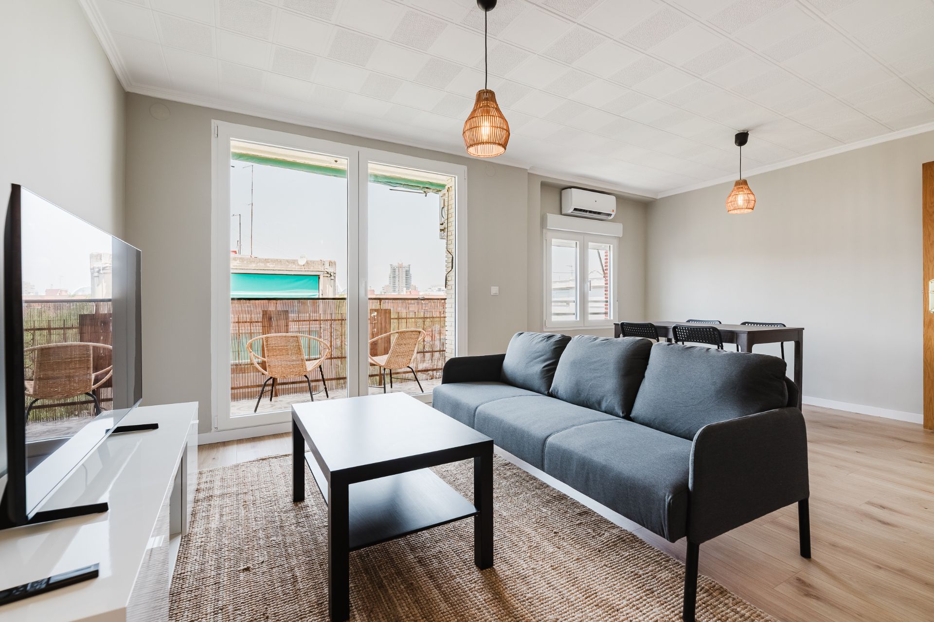 Sala d'estar de Apartament en venda en  Valencia Capital amb Aire condicionat, Moblat i Forn
