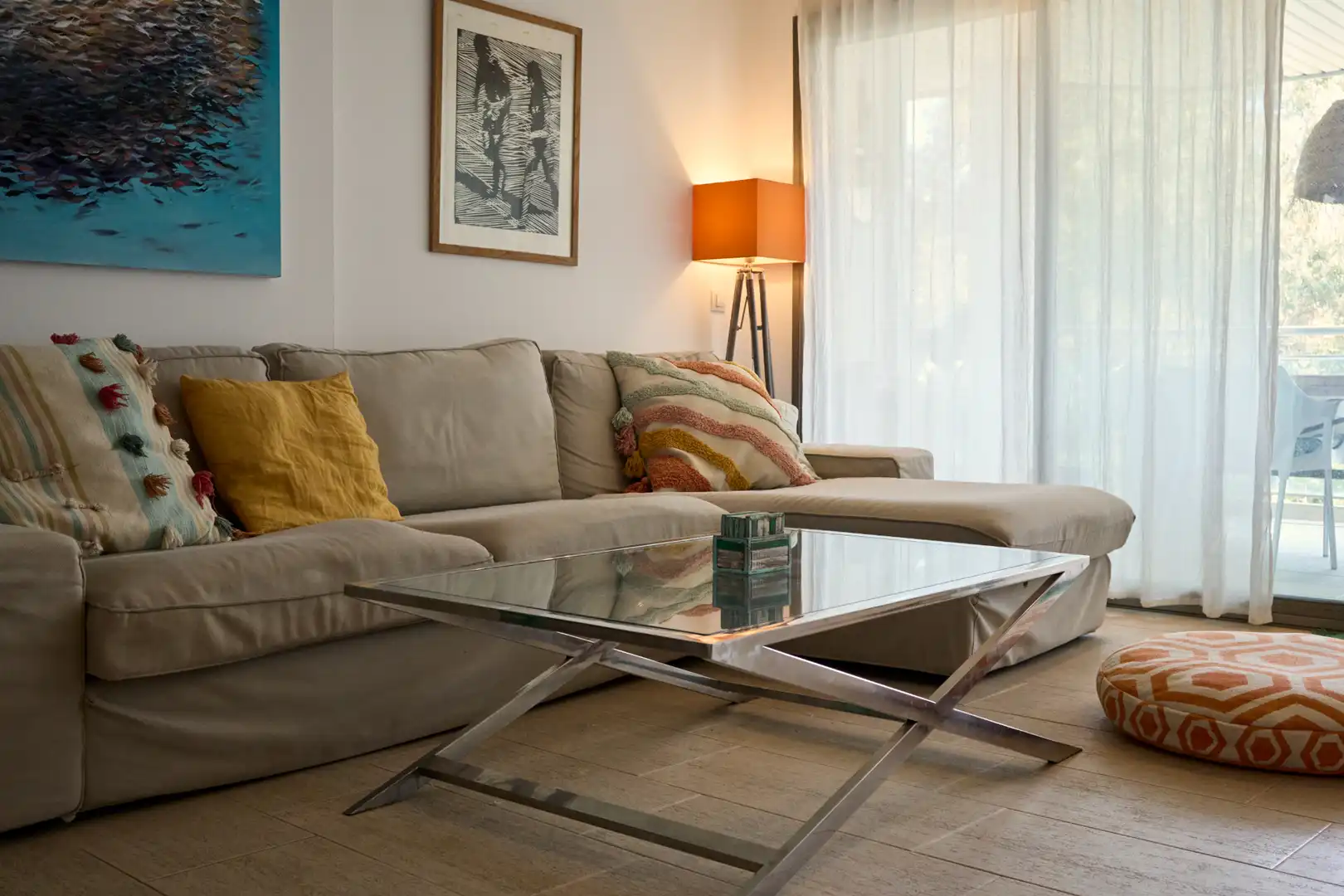 Sala d'estar de Pis en venda en Santa Eulària des Riu amb Aire condicionat, Calefacció i Terrassa