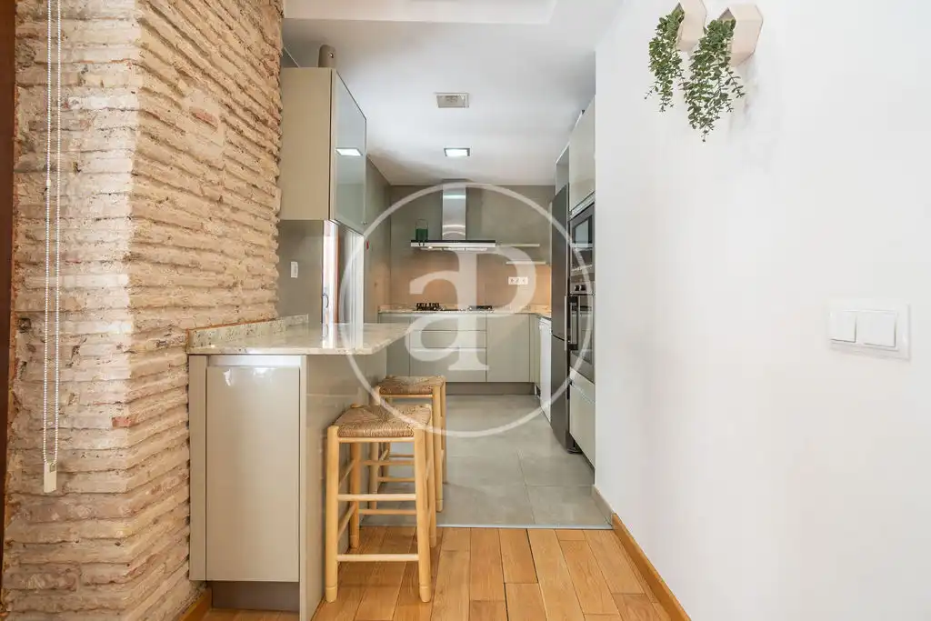 Cocina de Piso de alquiler en Valencia con Aire acondicionado, Calefacción y Terraza