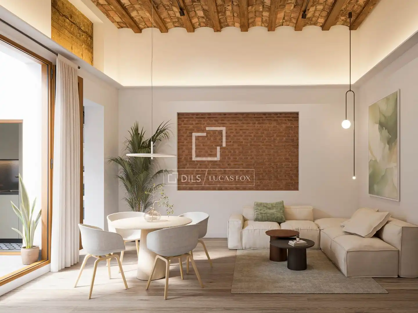 Sala de estar de Piso en venta en Barcelona con Aire acondicionado y Balcón