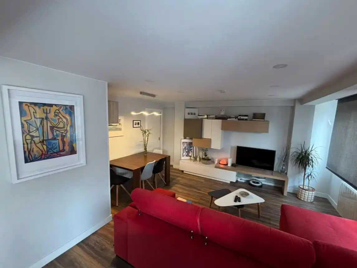 Sala d'estar de Pis de lloguer en A Coruña Capital  amb Aire condicionat, Calefacció i Parquet