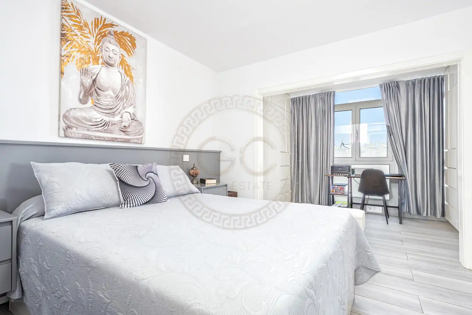 Schlafzimmer von Einfamilien-Reihenhaus zum Verkauf in San Bartolomé de Tirajana mit Klimaanlage, Privatgarten und Terrasse
