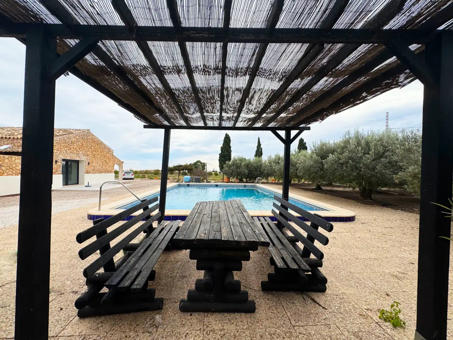 Piscina de Finca rústica en venta en San Javier con Aire acondicionado, Calefacción y Jardín privado