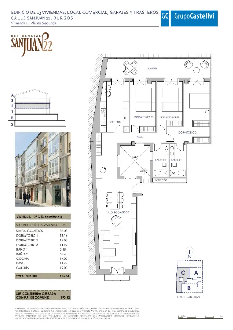 Piso en venta en Calle San Juan, 22, Villa Pilar
