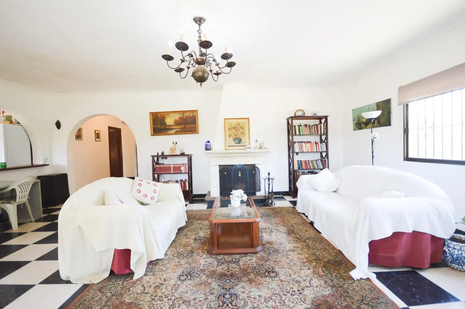 Sala d'estar de Finca rústica en venda en Pechina amb Aire condicionat, Jardí privat i Terrassa