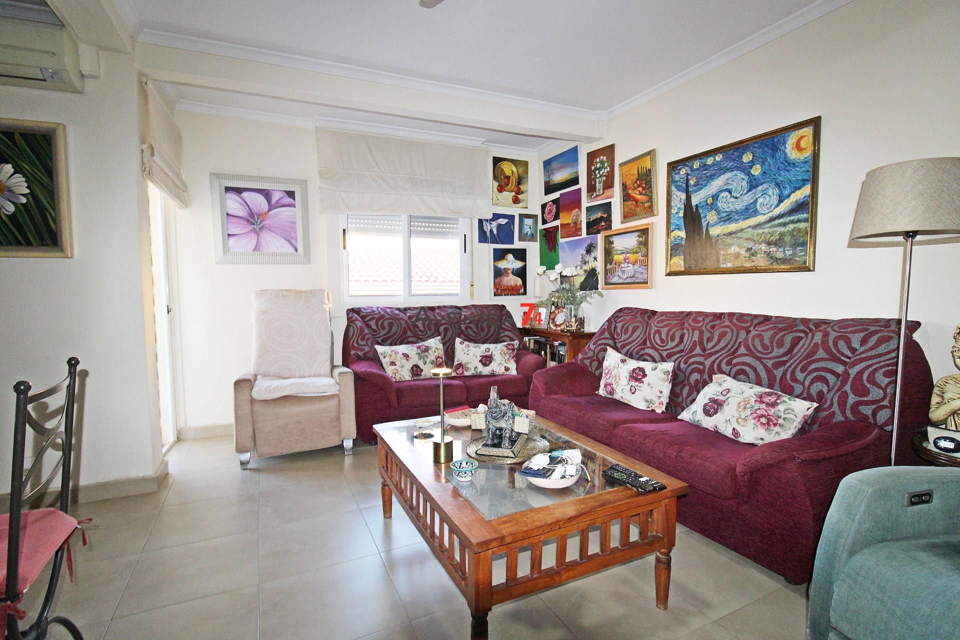 Living room of Flat for sale in Lorca  with Air Conditioner and Balcony