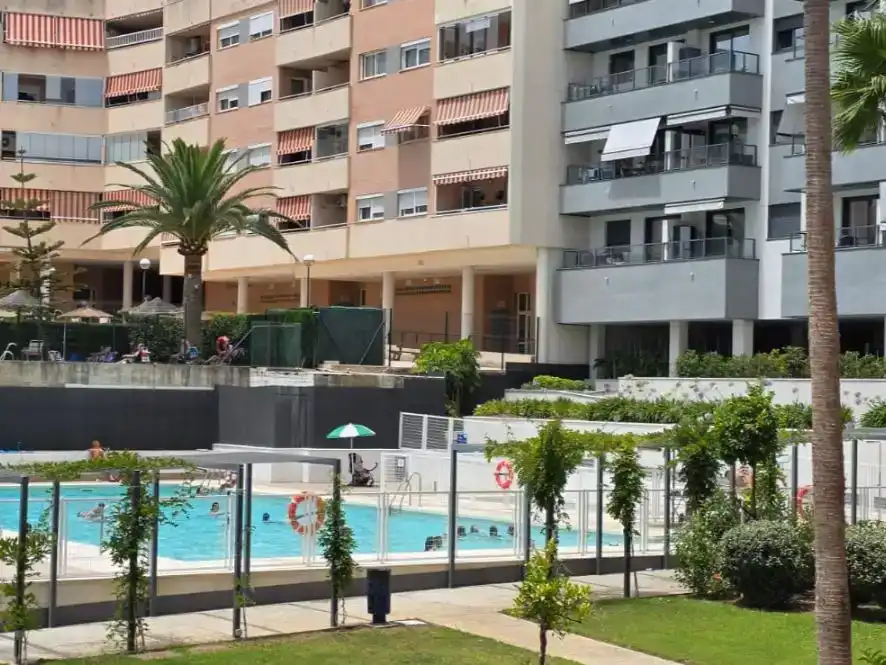 Swimming pool of Flat for rent in Mijas  with Air Conditioner, Private garden and Storage room