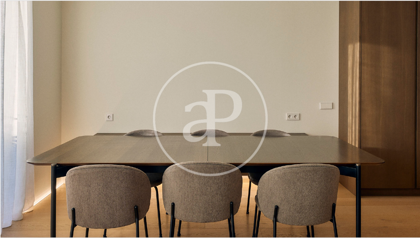 Dining room of Flat to rent in  Valencia Capital  with Air Conditioner, Heating and Furnished