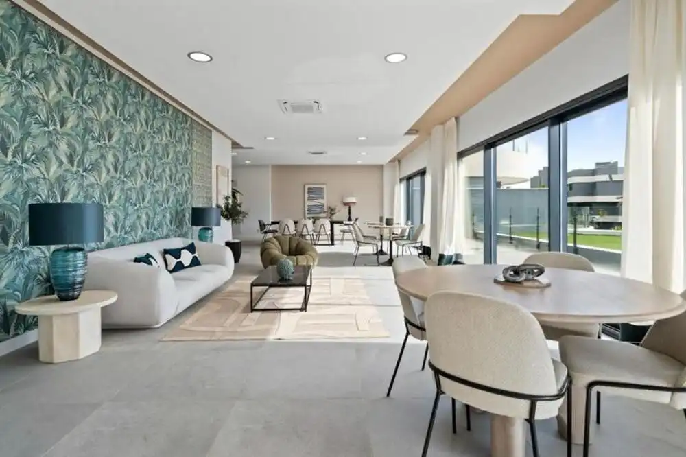 Sala d'estar de Apartament de lloguer en Estepona amb Aire condicionat, Terrassa i Traster