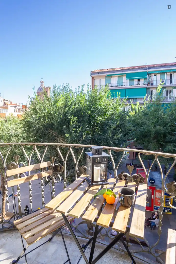 Terraza de Apartamento para compartir en  Palma de Mallorca con Amueblado, Horno y Lavadora