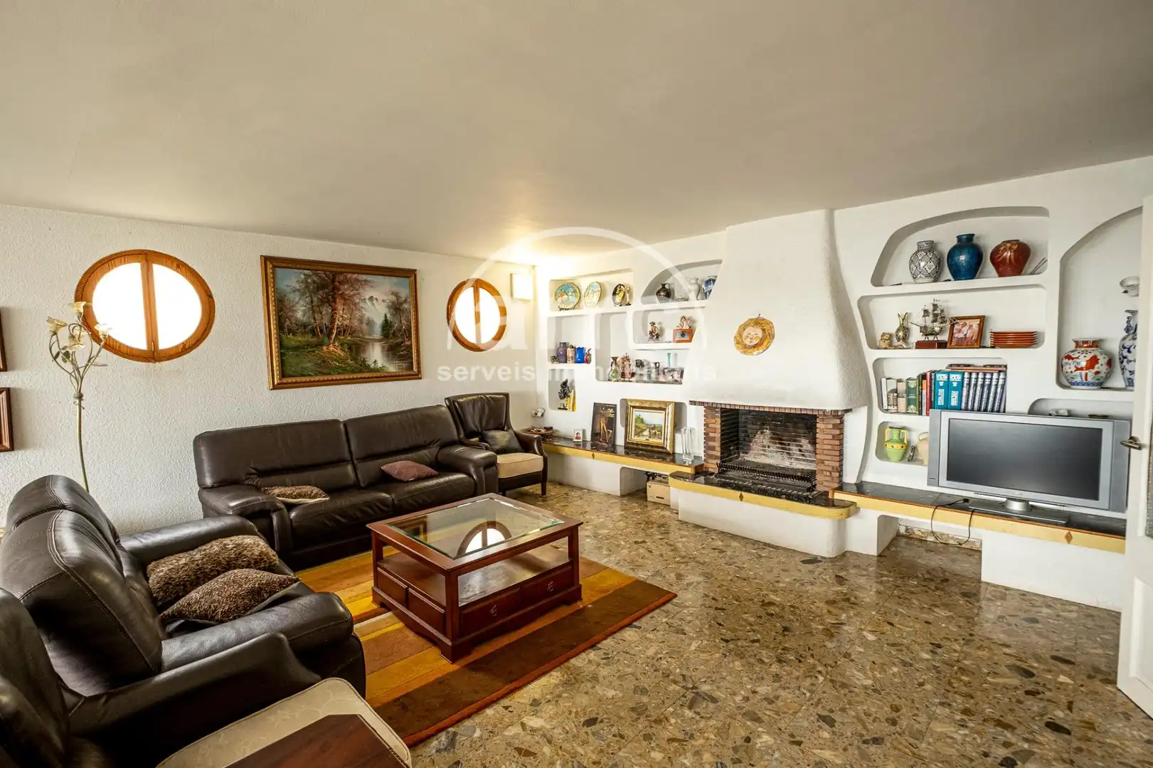Sala de estar de Casa o chalet en venta en Arenys de Mar con Calefacción, Jardín privado y Terraza