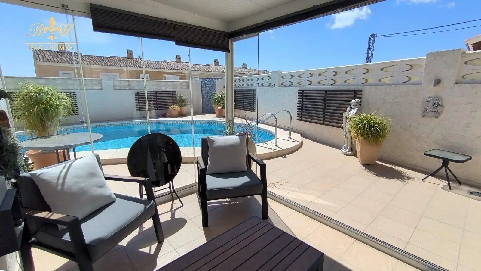 Terrace of Detached homes for sale in L'Alfàs del Pi  with Air Conditioner, Heating and Swimming Pool