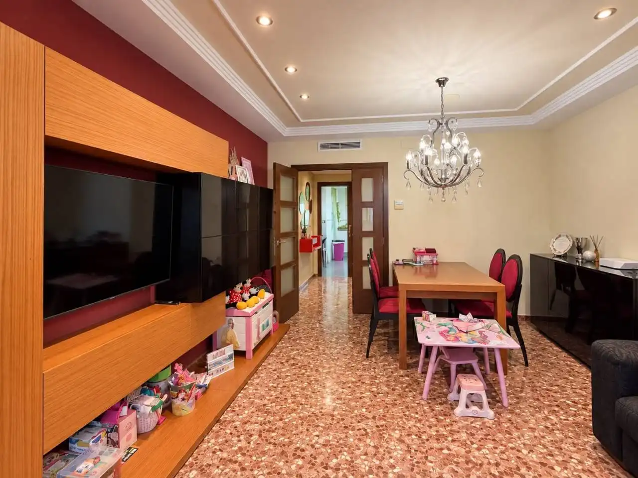 Dining room of Flat for sale in Vila-real  with Air Conditioner, Furnished and Balcony