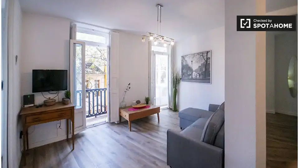 Sala de estar de Piso de alquiler en Valencia con Aire acondicionado, Calefacción y Amueblado