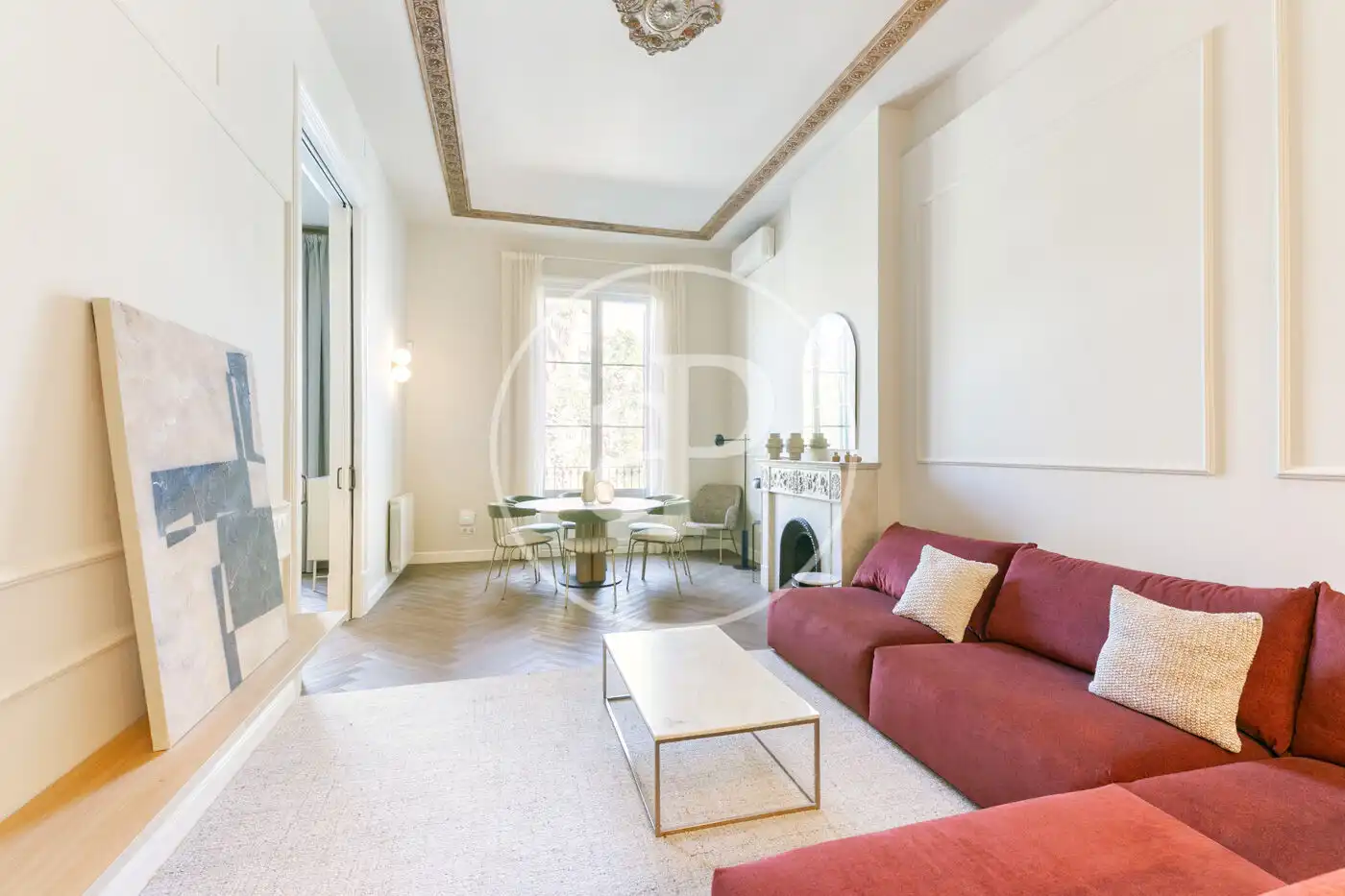 Sala de estar de Piso en venta en Barcelona con Aire acondicionado, Calefacción y Jardín privado