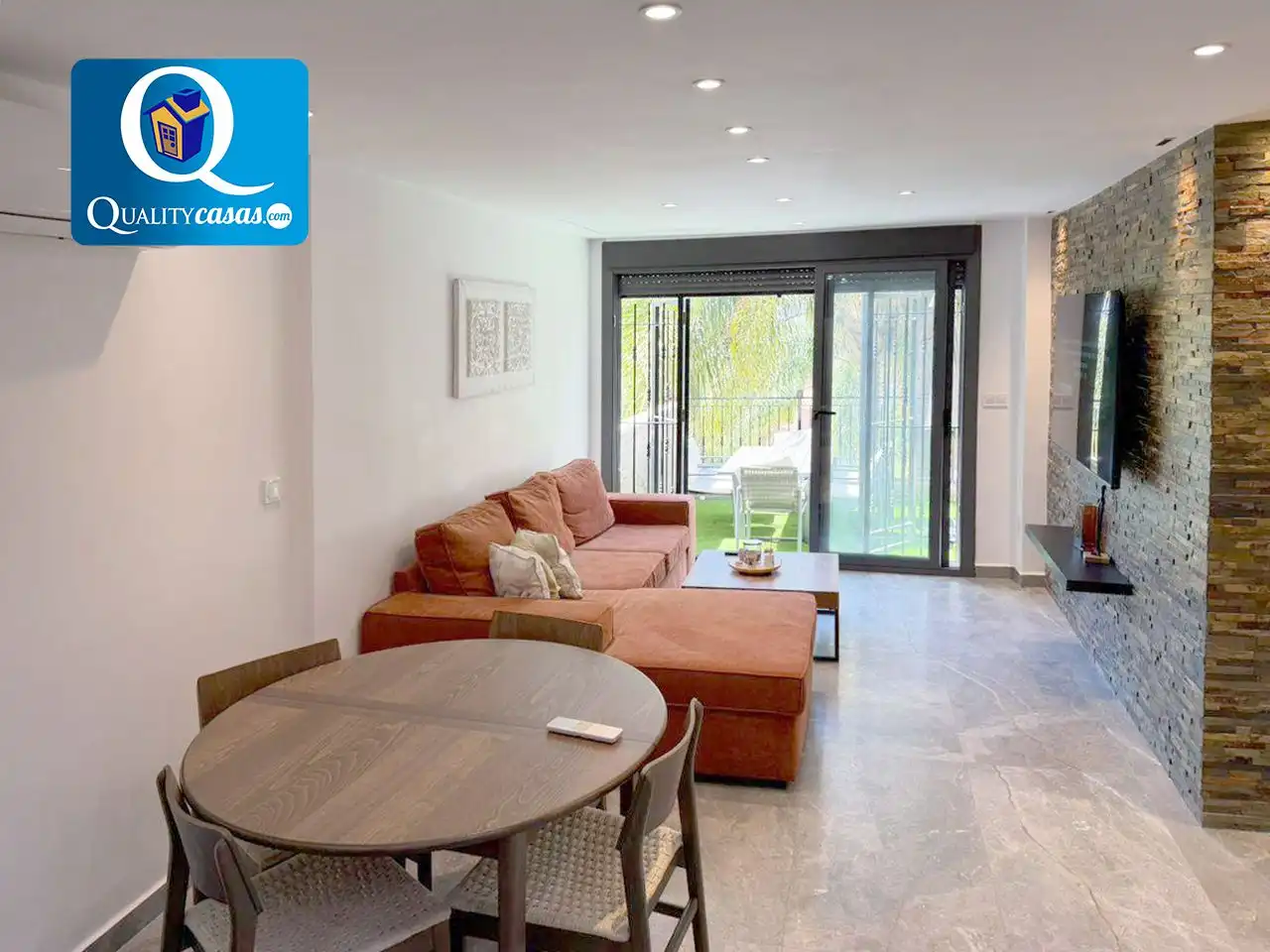 Wohnzimmer von Wohnung zur Miete in Mutxamel mit Klimaanlage, Terrasse und Gemeinschaftspool