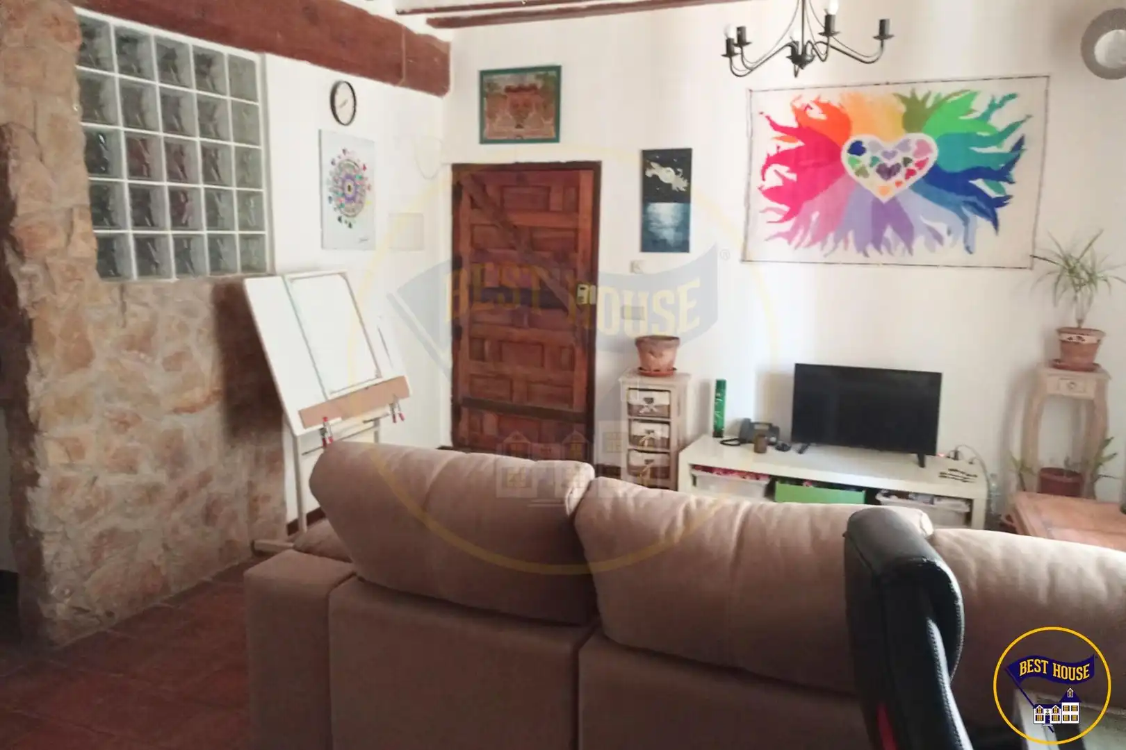 Sala de estar de Casa o chalet en venta en Valverdejo con Calefacción, Trastero y Amueblado