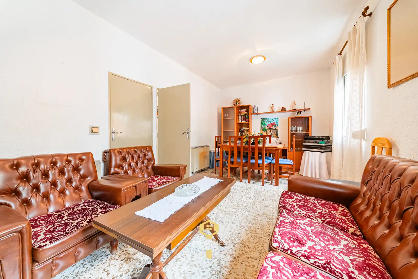 Sala d'estar de Casa adosada en venda en Mejorada del Campo amb Calefacció, Jardí privat i Terrassa
