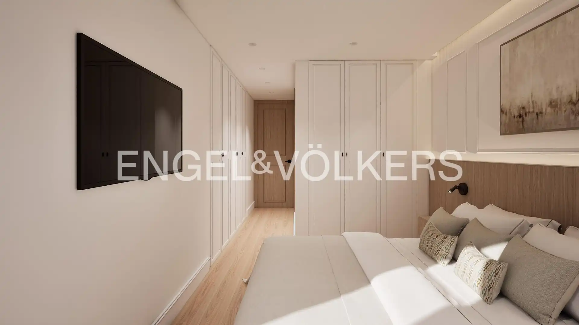 Schlafzimmer von Wohnung zur Miete in Madrid mit Klimaanlage, Heizung und Privatgarten