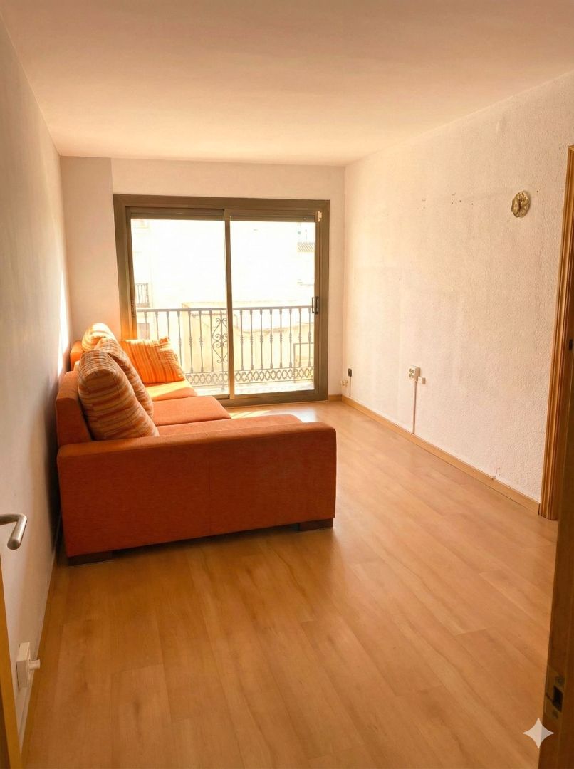 Living room of Flat for sale in  Barcelona Capital  with Parquet flooring and Balcony