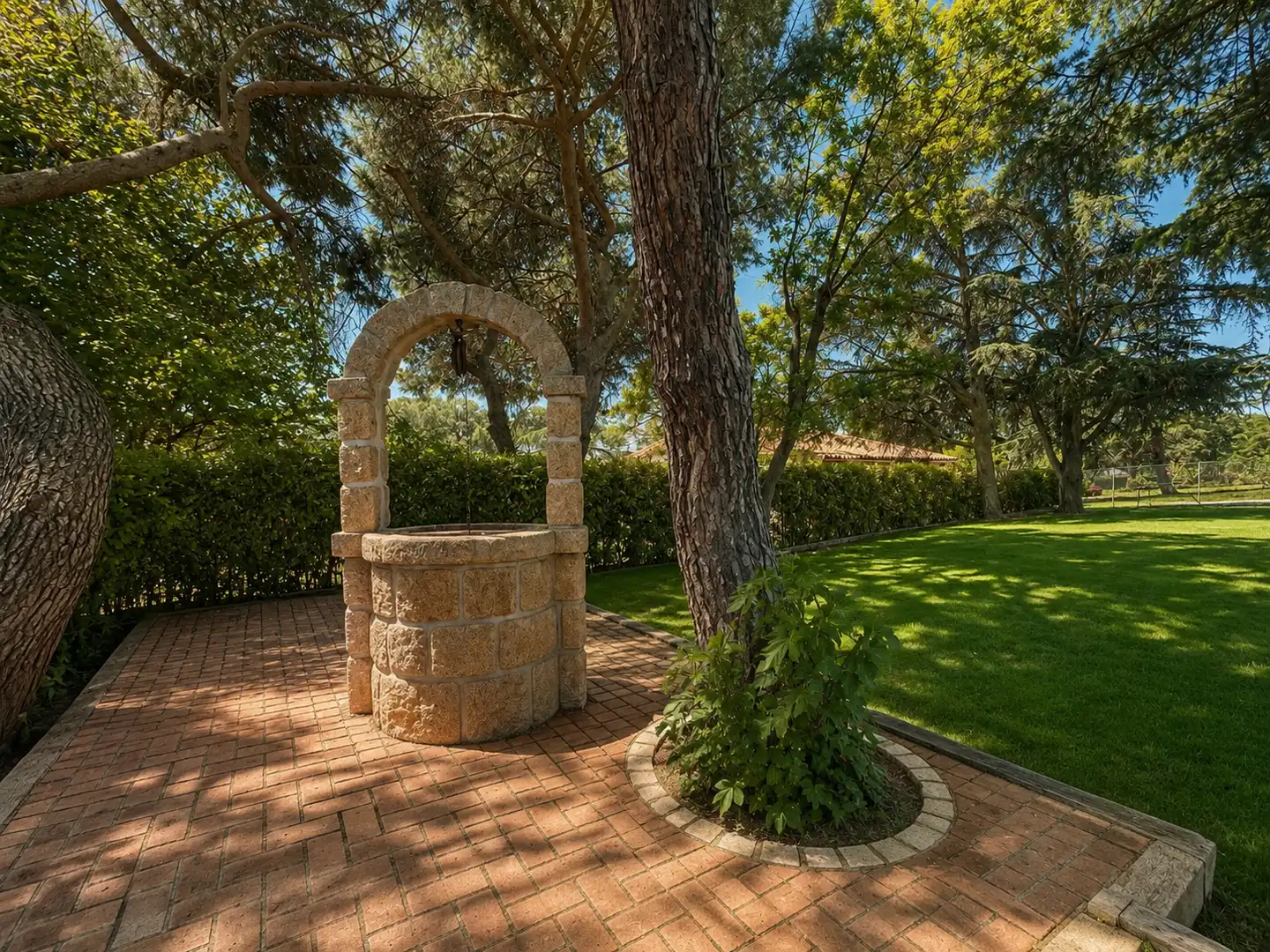 Jardí de Casa o xalet en venda en Hoyo de Manzanares amb Jardí privat, Piscina i Moblat