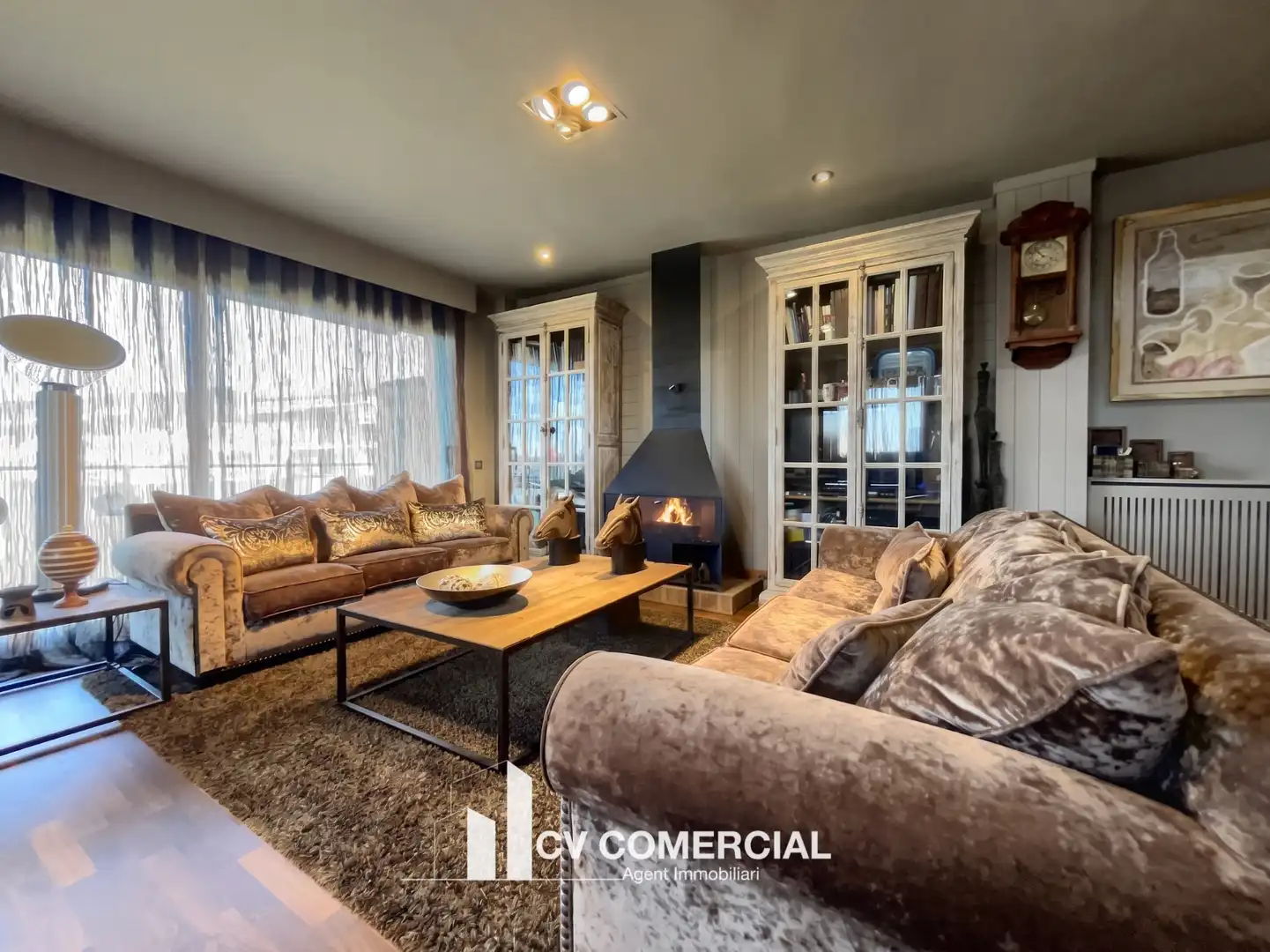 Sala de estar de Ático en venta en Tiana con Aire acondicionado, Calefacción y Parquet