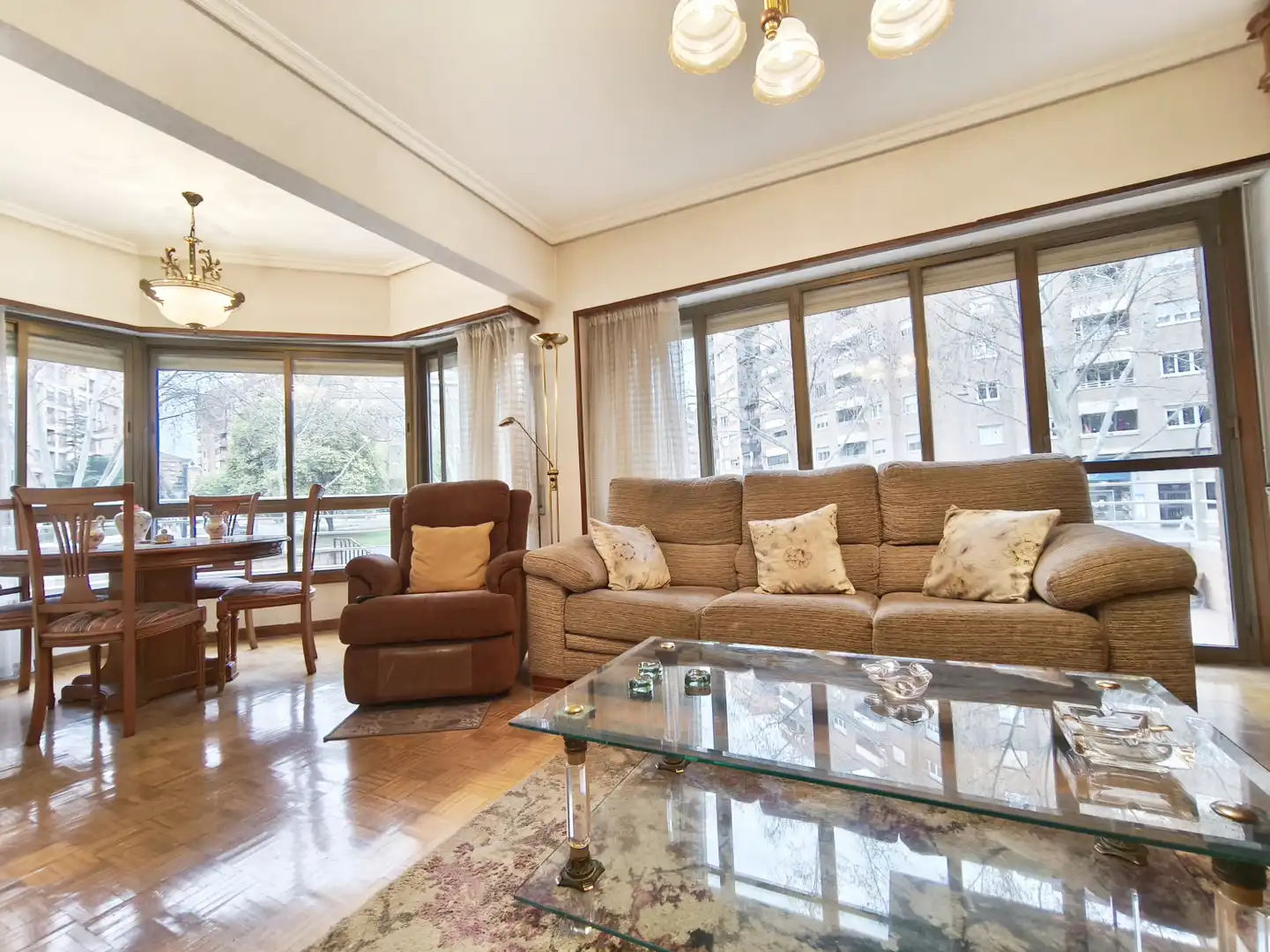 Living room of Flat for sale in  Logroño  with Heating, Parquet flooring and Terrace