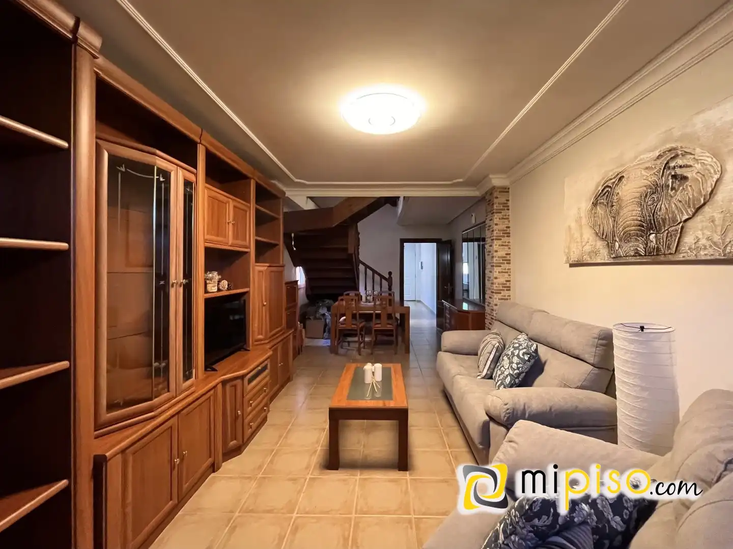 Sala de estar de Casa adosada en venta en Ruesga con Calefacción, Terraza y Amueblado