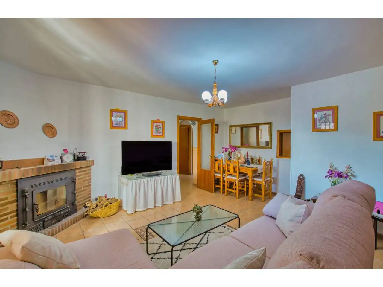 Sala de estar de Finca rústica en venta en Alcaucín con Terraza y Piscina