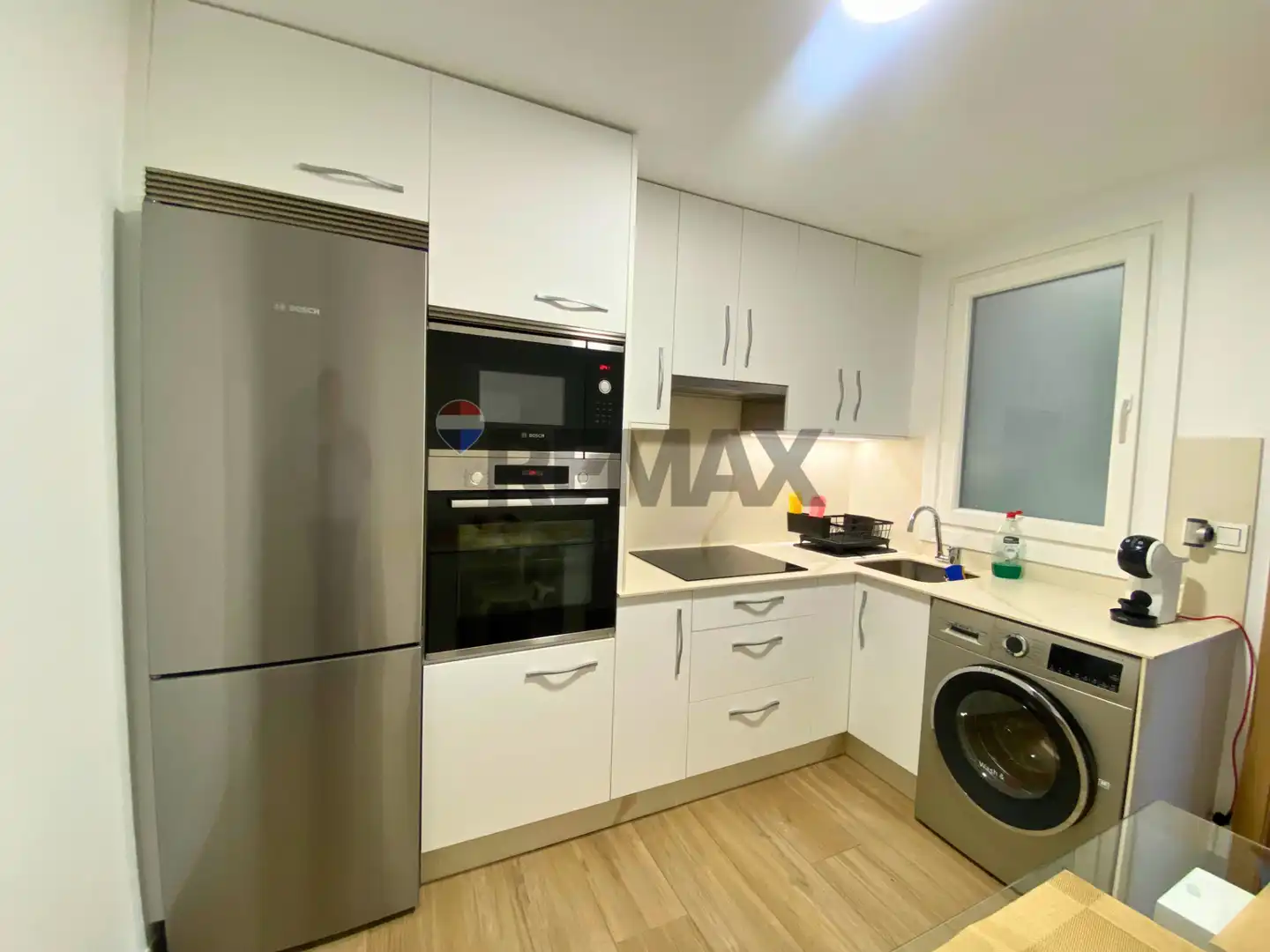 Kitchen of Flat for rent in Santiago de Compostela   with Terrace, Furnished and Oven