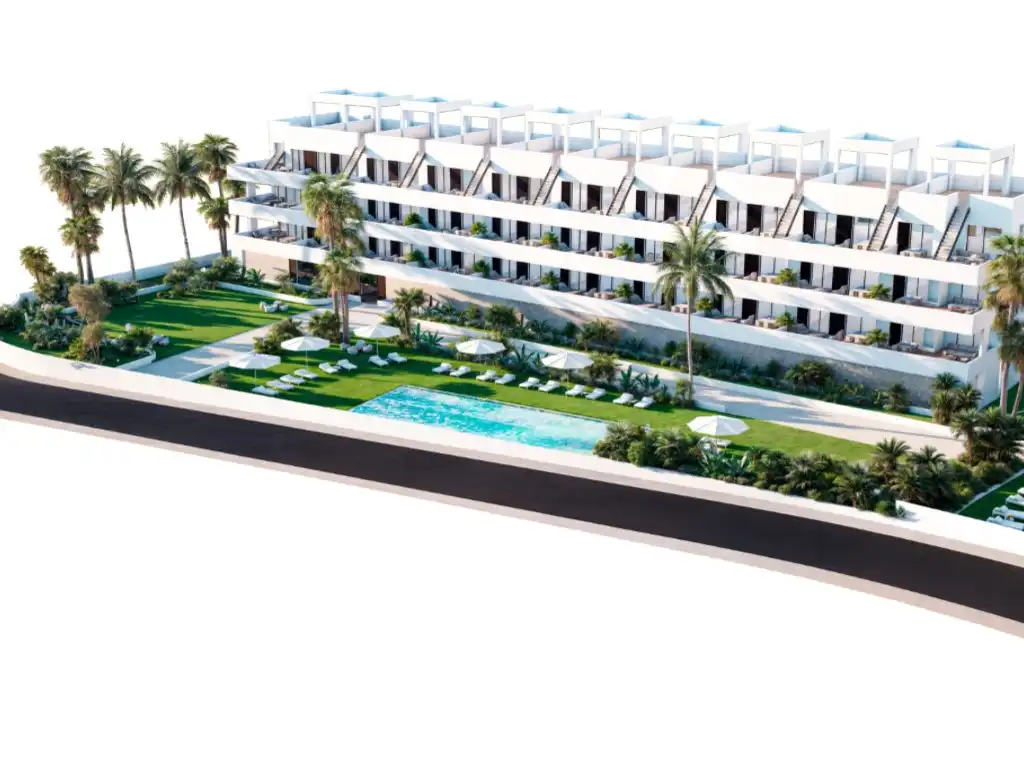Vista exterior de Apartamento en venta en Finestrat con Terraza, Piscina y Amueblado