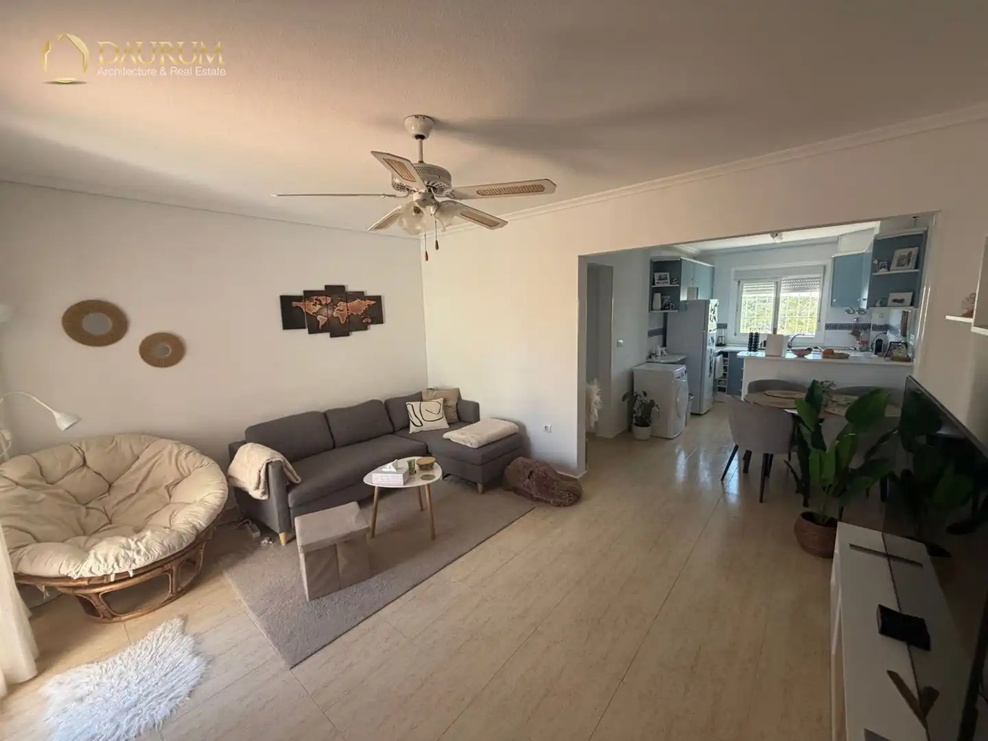 Wohnzimmer von Dachboden zum Verkauf in Santa Pola mit Klimaanlage, Heizung und Terrasse
