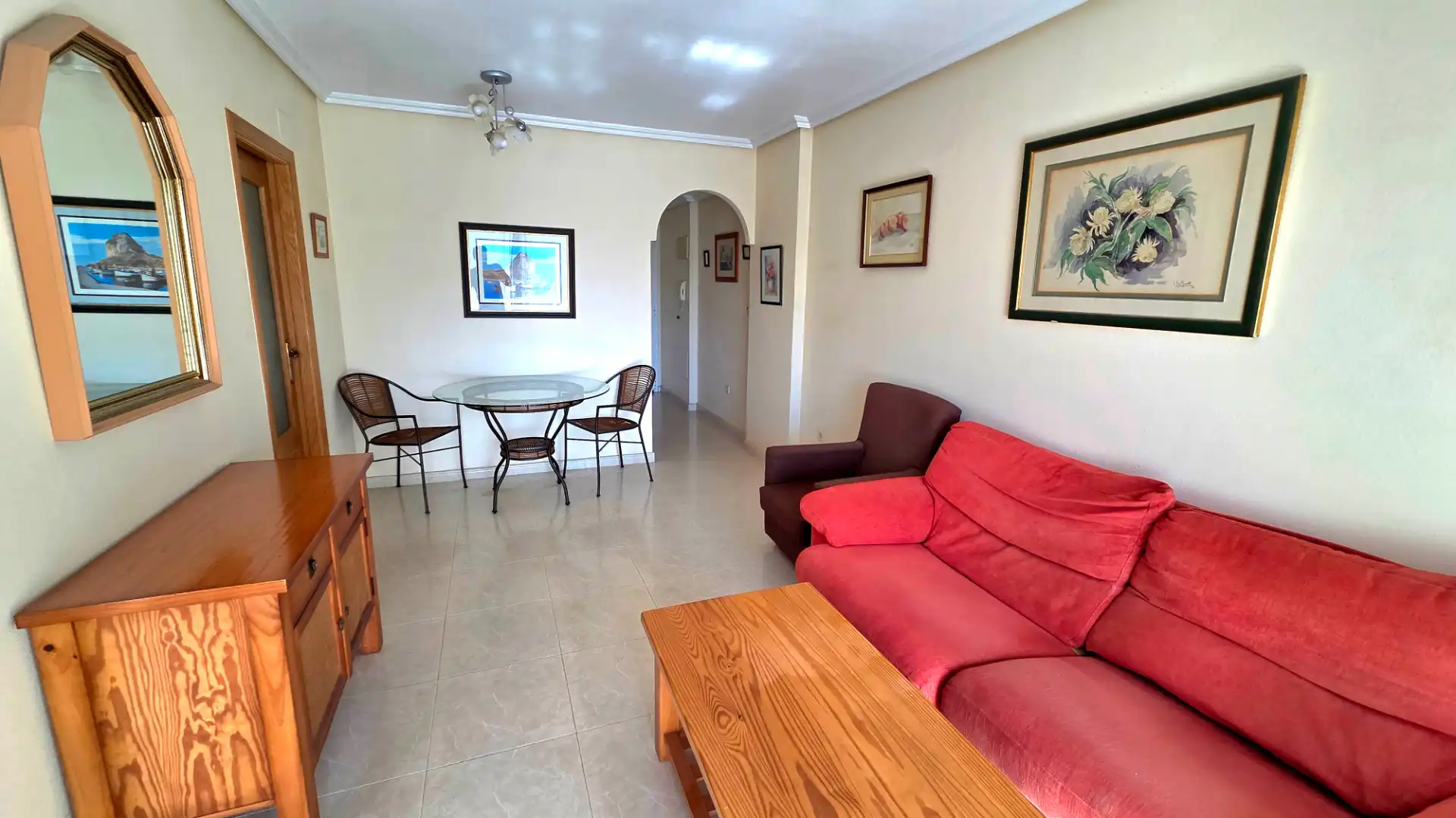 Sala de estar de Apartamento en venta en Elche / Elx con Aire acondicionado, Terraza y Amueblado