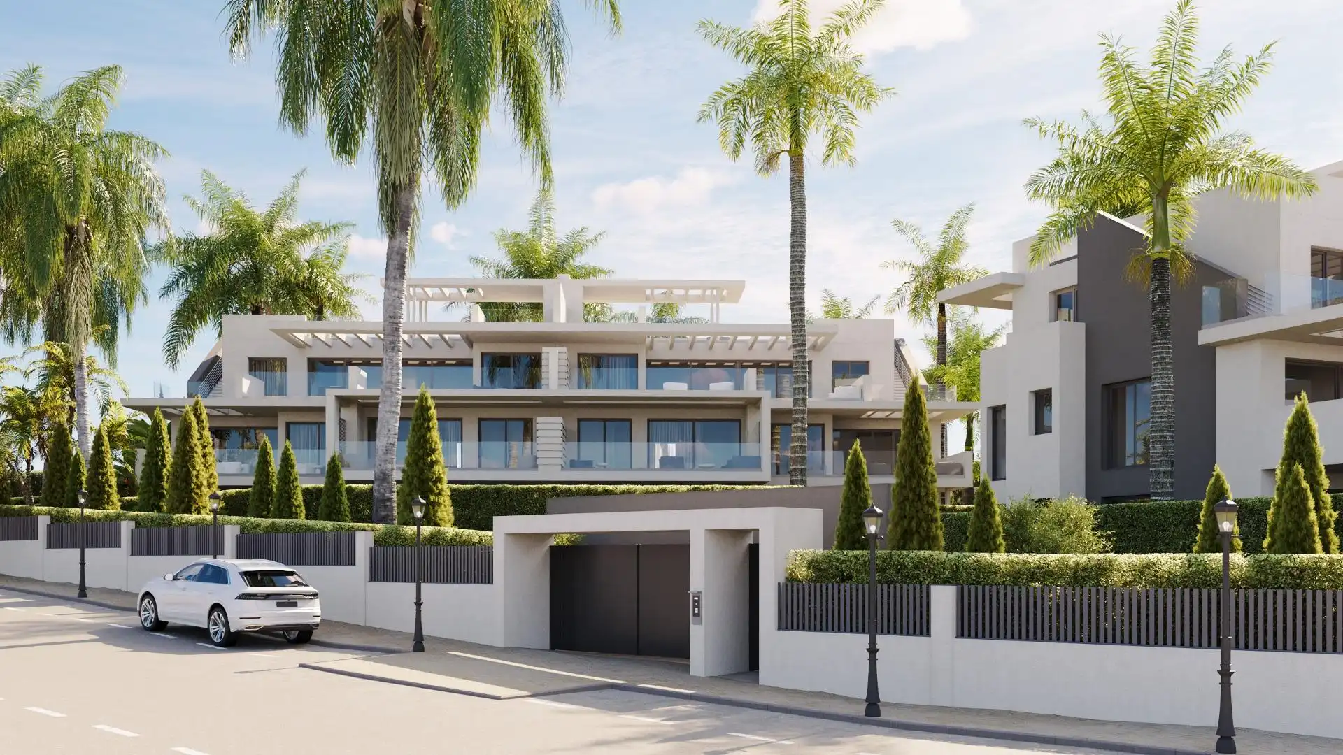 Exterior view of Flat for sale in Estepona  with Air Conditioner, Heating and Private garden