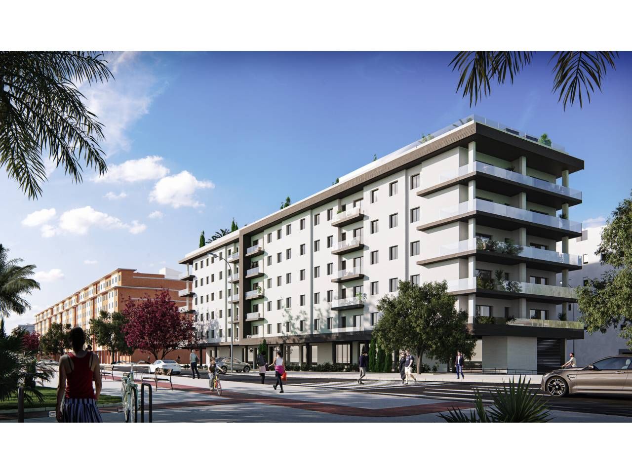 Vista exterior de Piso de alquiler en  Huelva Capital con Aire acondicionado, Terraza y Trastero